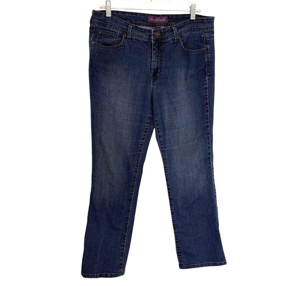 Gloria Vanderbilt Amanda Straight Leg Jeans Denim Pants Blue 14P Petite